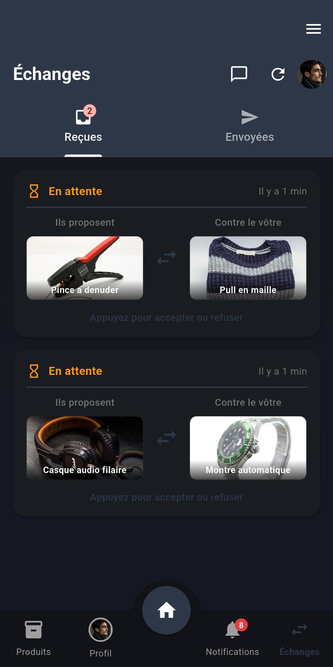 Propositions d'échange